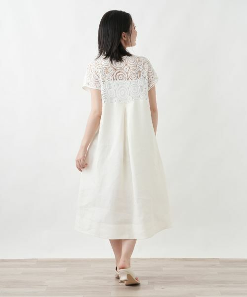 Leilian / レリアン ドレス | レース切替フレアワンピース【LE TRICOT PERUGIA】 | 詳細6