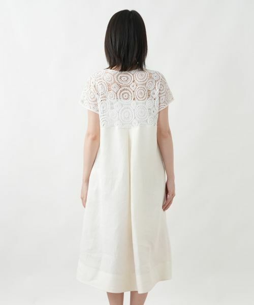 Leilian / レリアン ドレス | レース切替フレアワンピース【LE TRICOT PERUGIA】 | 詳細9