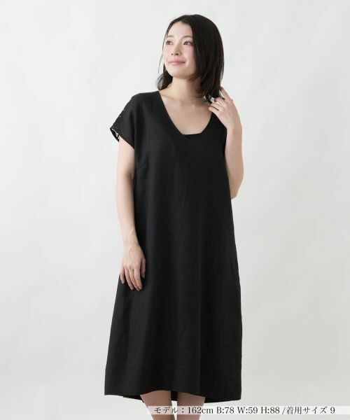 Leilian / レリアン ドレス | レース切替フレアワンピース【LE TRICOT PERUGIA】（ブラック）