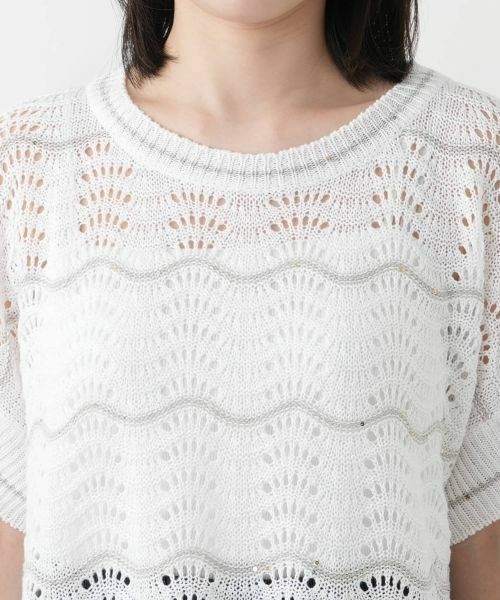 Leilian / レリアン ニット・セーター | スパンコール透かし編みニット【LE TRICOT PERUGIA】 | 詳細10