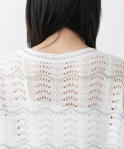 Leilian / レリアン ニット・セーター | スパンコール透かし編みニット【LE TRICOT PERUGIA】 | 詳細11