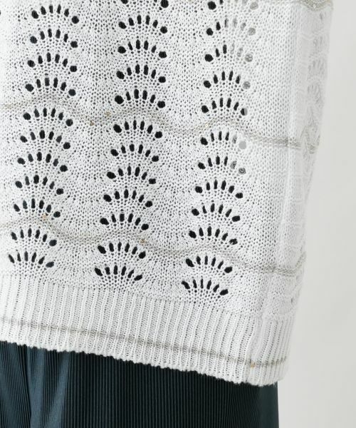 Leilian / レリアン ニット・セーター | スパンコール透かし編みニット【LE TRICOT PERUGIA】 | 詳細12
