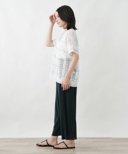 Leilian / レリアン ニット・セーター | スパンコール透かし編みニット【LE TRICOT PERUGIA】 | 詳細5