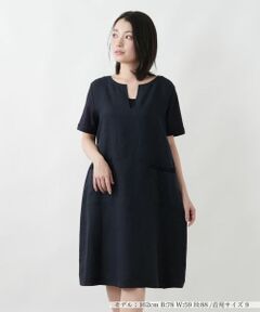 Leilian / レリアン ドレス | キーネックサックワンピース【LE TRICOT PERUGIA】