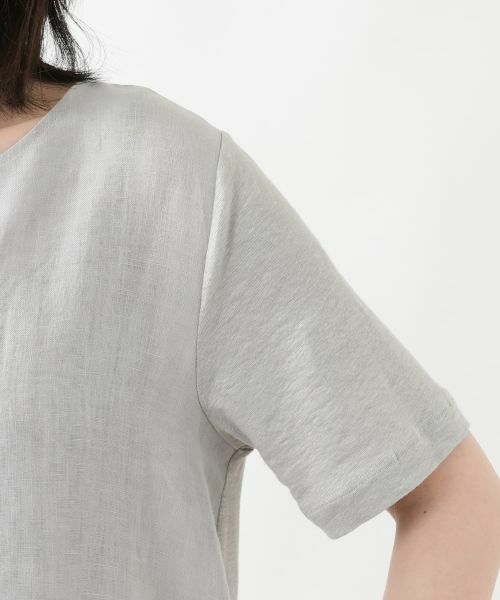Leilian / レリアン ドレス | キーネックサックワンピース【LE TRICOT PERUGIA】 | 詳細12