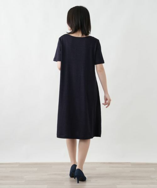 Leilian / レリアン ドレス | キーネックサックワンピース【LE TRICOT PERUGIA】 | 詳細3