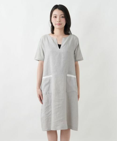 Leilian / レリアン ドレス | キーネックサックワンピース【LE TRICOT PERUGIA】 | 詳細7