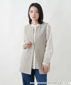 Leilian / レリアン テーラードジャケット | 洗えるセミロングベスト【Leilian WHITE LABEL】