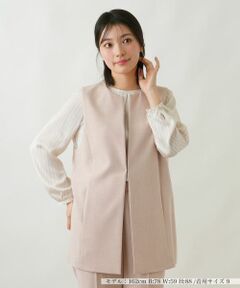 Leilian / レリアン テーラードジャケット | 洗えるセミロングベスト【Leilian WHITE LABEL】