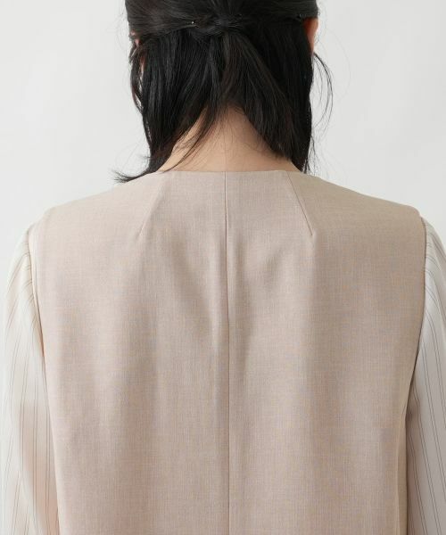 Leilian / レリアン テーラードジャケット | 洗えるセミロングベスト【Leilian WHITE LABEL】 | 詳細11