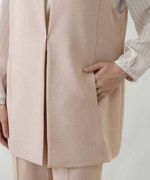 Leilian / レリアン テーラードジャケット | 洗えるセミロングベスト【Leilian WHITE LABEL】 | 詳細13