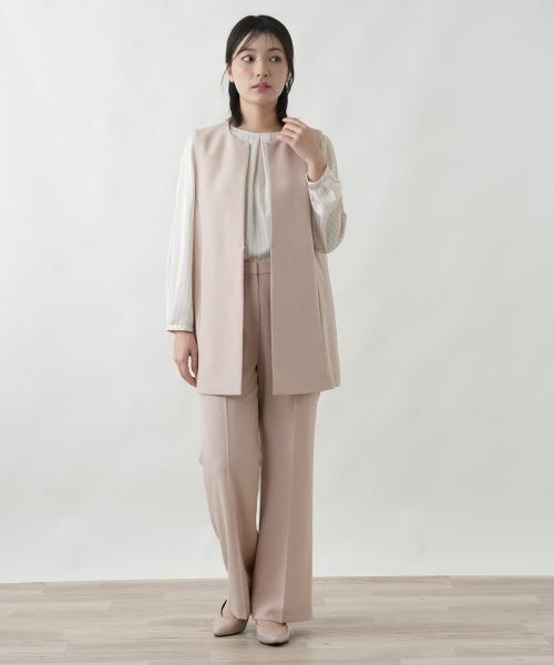 Leilian / レリアン テーラードジャケット | 洗えるセミロングベスト【Leilian WHITE LABEL】 | 詳細4