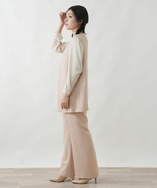 Leilian / レリアン テーラードジャケット | 洗えるセミロングベスト【Leilian WHITE LABEL】 | 詳細5