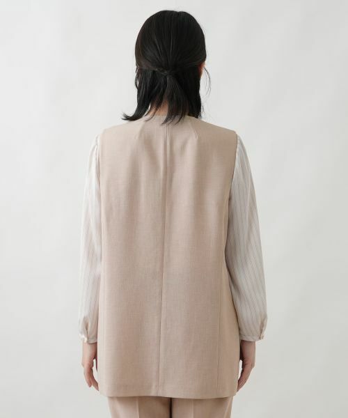 Leilian / レリアン テーラードジャケット | 洗えるセミロングベスト【Leilian WHITE LABEL】 | 詳細9