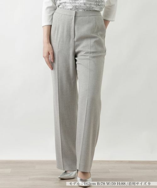 Leilian / レリアン その他パンツ | センタープレスパンツ【Leilian WHITE LABEL】（グレー）