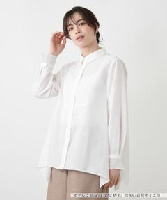 Leilian / レリアン シャツ・ブラウス | イレギュラーヘム比翼ブラウス【Leilian WHITE LABEL】