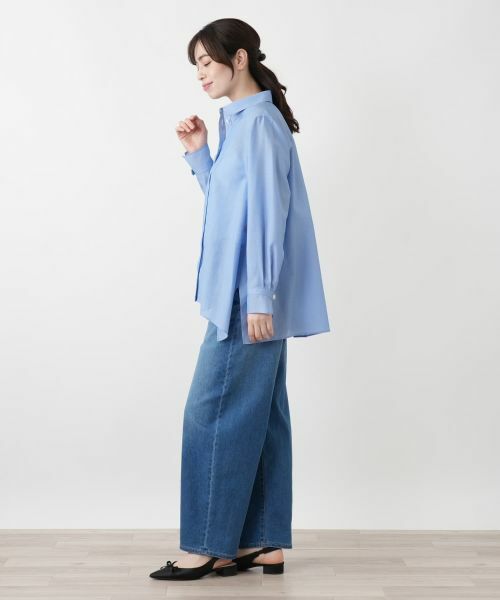 Leilian / レリアン シャツ・ブラウス | イレギュラーヘム比翼ブラウス【Leilian WHITE LABEL】 | 詳細2