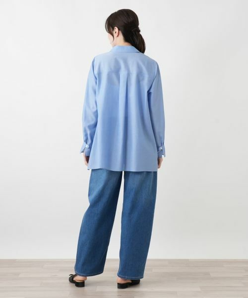 Leilian / レリアン シャツ・ブラウス | イレギュラーヘム比翼ブラウス【Leilian WHITE LABEL】 | 詳細3