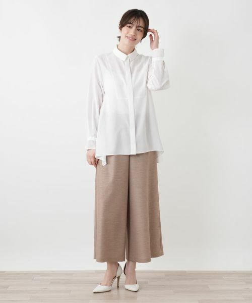 Leilian / レリアン シャツ・ブラウス | イレギュラーヘム比翼ブラウス【Leilian WHITE LABEL】 | 詳細4