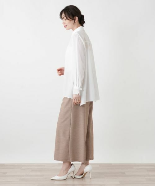 Leilian / レリアン シャツ・ブラウス | イレギュラーヘム比翼ブラウス【Leilian WHITE LABEL】 | 詳細5