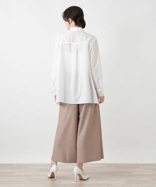 Leilian / レリアン シャツ・ブラウス | イレギュラーヘム比翼ブラウス【Leilian WHITE LABEL】 | 詳細6
