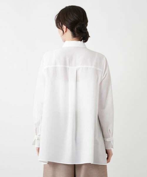 Leilian / レリアン シャツ・ブラウス | イレギュラーヘム比翼ブラウス【Leilian WHITE LABEL】 | 詳細9