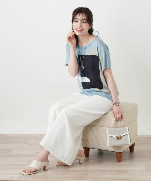 Leilian / レリアン その他パンツ | 洗えるワイドパンツ【2026_4月カタログ】（アイボリー）