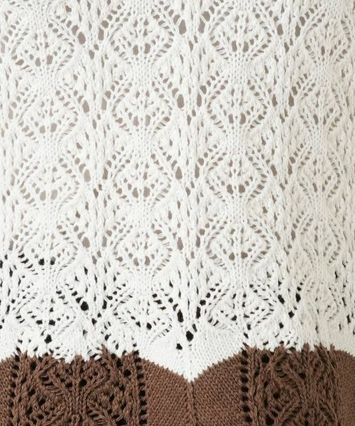 Leilian / レリアン ニット・セーター | 透かし編みニットポロ | 詳細14