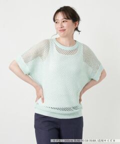 Leilian / レリアン ニット・セーター | 透かし編みドルマンスリーブニット【HAND】