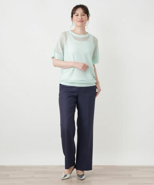 Leilian / レリアン ニット・セーター | 透かし編みドルマンスリーブニット【HAND】 | 詳細1