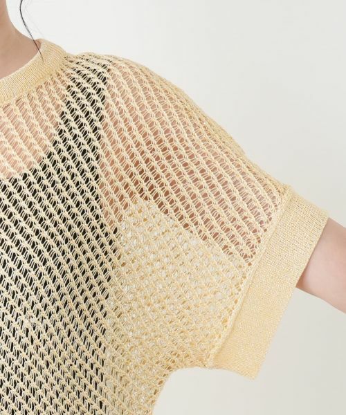 Leilian / レリアン ニット・セーター | 透かし編みドルマンスリーブニット【HAND】 | 詳細12