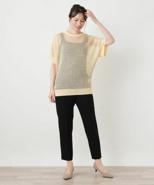 Leilian / レリアン ニット・セーター | 透かし編みドルマンスリーブニット【HAND】 | 詳細4