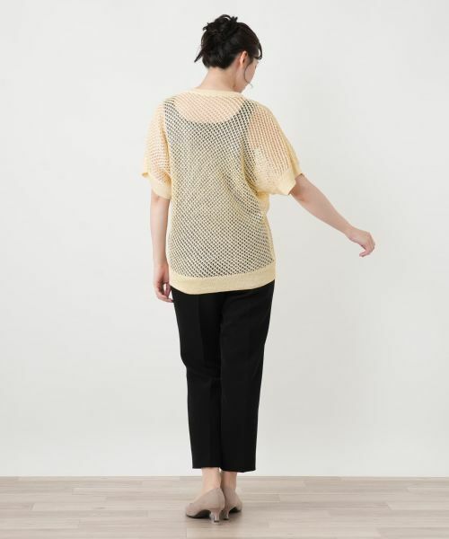 Leilian / レリアン ニット・セーター | 透かし編みドルマンスリーブニット【HAND】 | 詳細6