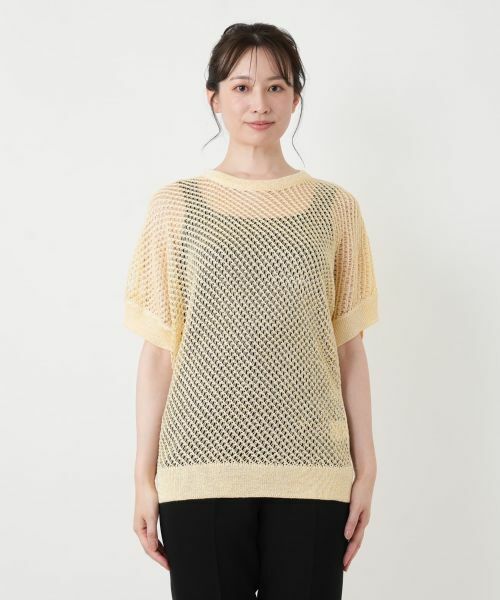 Leilian / レリアン ニット・セーター | 透かし編みドルマンスリーブニット【HAND】 | 詳細7