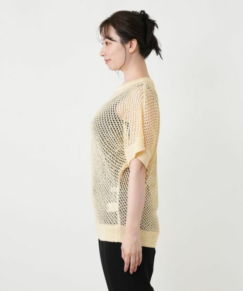 Leilian / レリアン ニット・セーター | 透かし編みドルマンスリーブニット【HAND】 | 詳細8