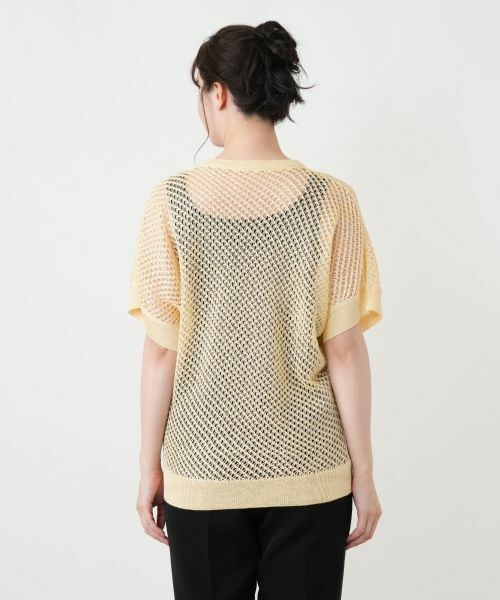 Leilian / レリアン ニット・セーター | 透かし編みドルマンスリーブニット【HAND】 | 詳細9