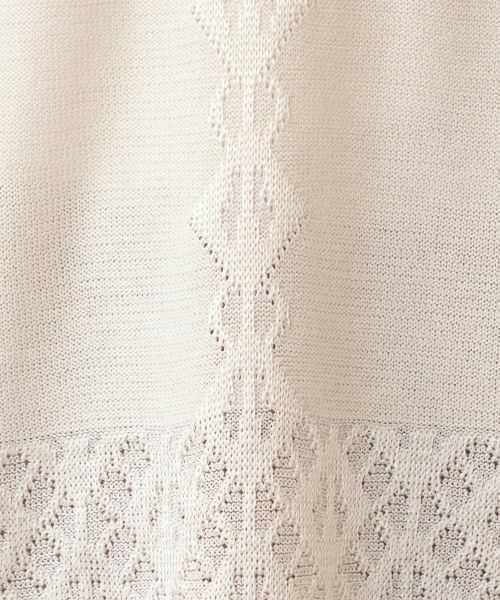 Leilian / レリアン ニット・セーター | レース編み切替七分袖ニット | 詳細14