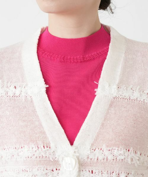 Leilian / レリアン カーディガン・ボレロ | テープヤーンボーダーカーディガン | 詳細10