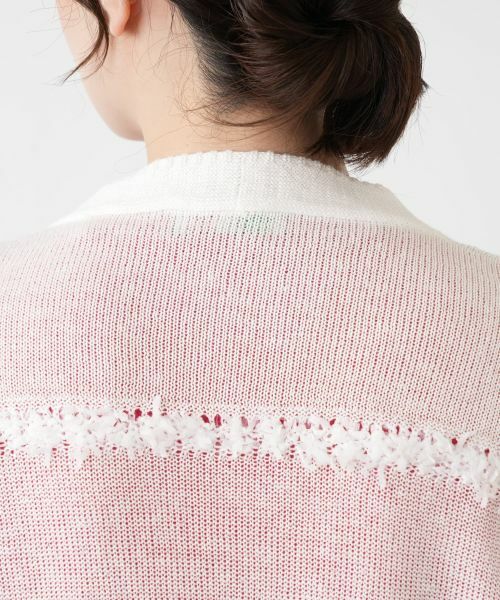 Leilian / レリアン カーディガン・ボレロ | テープヤーンボーダーカーディガン | 詳細11