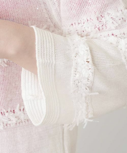 Leilian / レリアン カーディガン・ボレロ | テープヤーンボーダーカーディガン | 詳細13