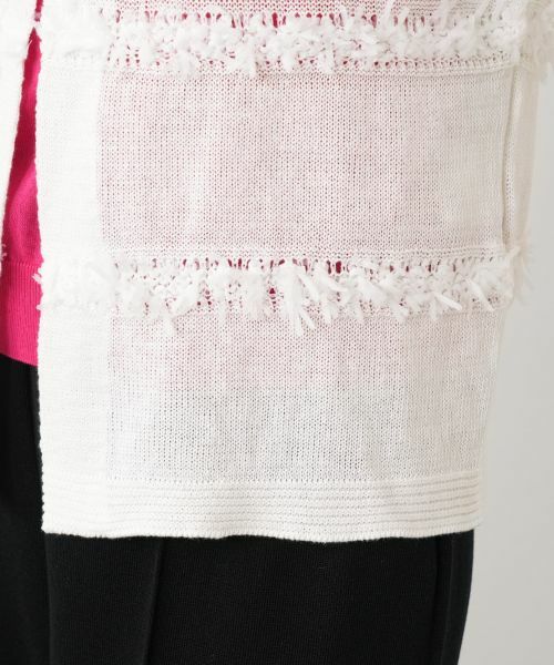 Leilian / レリアン カーディガン・ボレロ | テープヤーンボーダーカーディガン | 詳細14