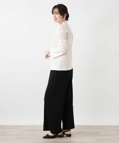 Leilian / レリアン カーディガン・ボレロ | テープヤーンボーダーカーディガン | 詳細5