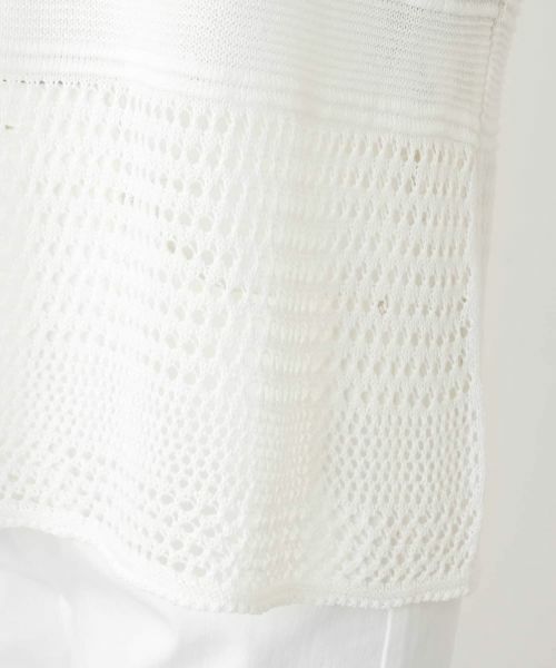 Leilian / レリアン ニット・セーター | 編地切替ボーダーラメニット | 詳細13