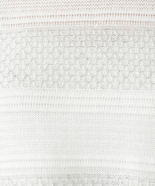 Leilian / レリアン ニット・セーター | 編地切替ボーダーラメニット | 詳細14