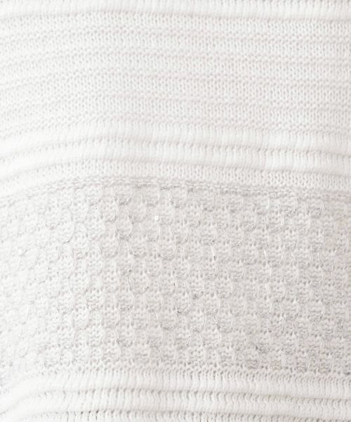 Leilian / レリアン ニット・セーター | 異素材切替ボーダーラメニット | 詳細15