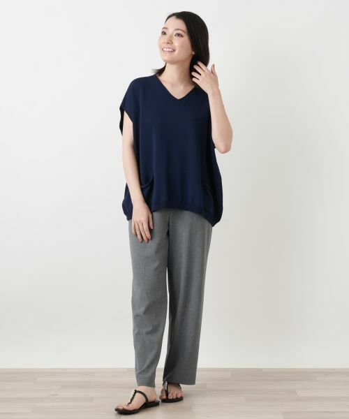 Leilian / レリアン テーラードジャケット | Vネックニットベスト | 詳細1