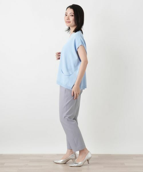 Leilian / レリアン テーラードジャケット | Vネックニットベスト | 詳細5