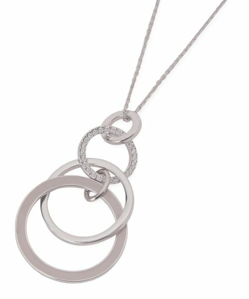 Leilian / レリアン ネックレス・ペンダント・チョーカー | 多連リングネックレス【VB×L】（ライトグレー）