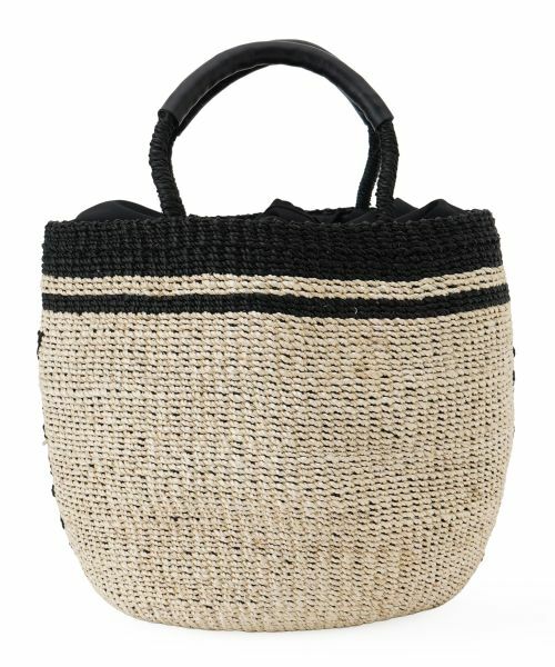 Leilian / レリアン ハンドバッグ | ボタニカル柄編み込みかごバッグ | 詳細2