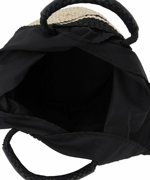 Leilian / レリアン ハンドバッグ | ボタニカル柄編み込みかごバッグ | 詳細3